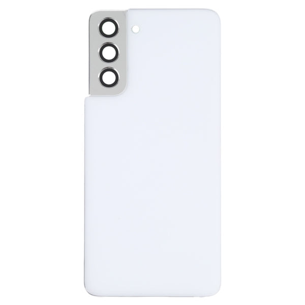 Rear Glass Battery Back Cover with Camera Lens For Samsung Galaxy S21 5G Phantom White